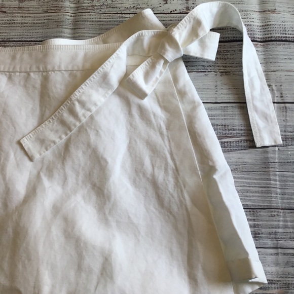 COS White Linen Wrap-over Skirt Shorts 10 - Picture 6 of 10